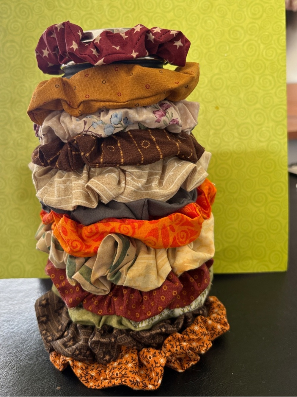 Get ready for fall with 1 dozen hair scrunchies.